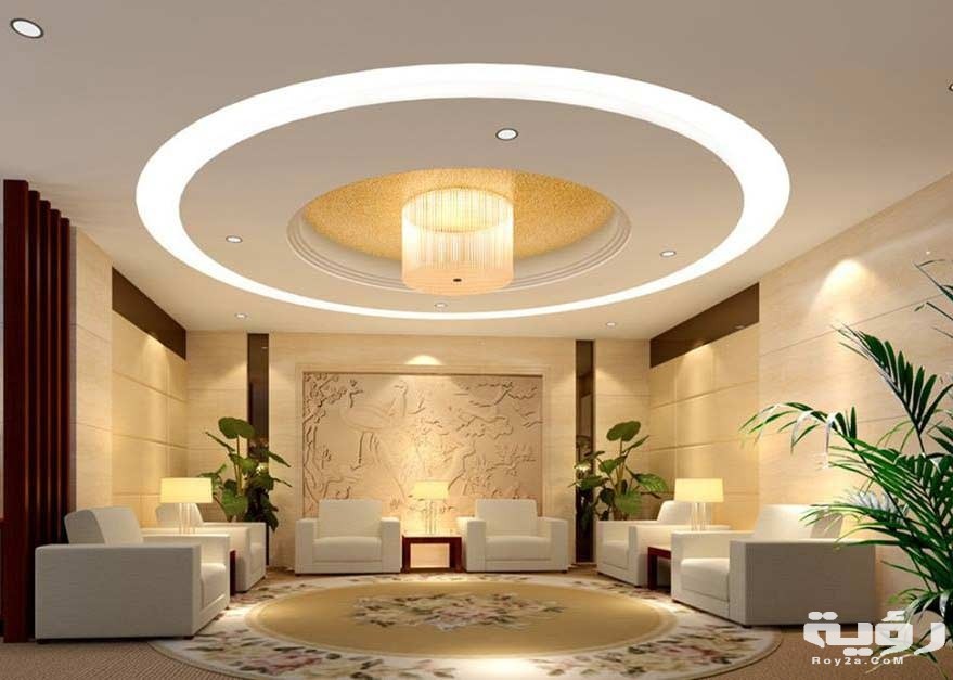 صور أشكال اسقف معلقة جبس 2026 اجمل ديكورات جبس اسقف راقية شيك 6 جبس بورد ابيض مضئ