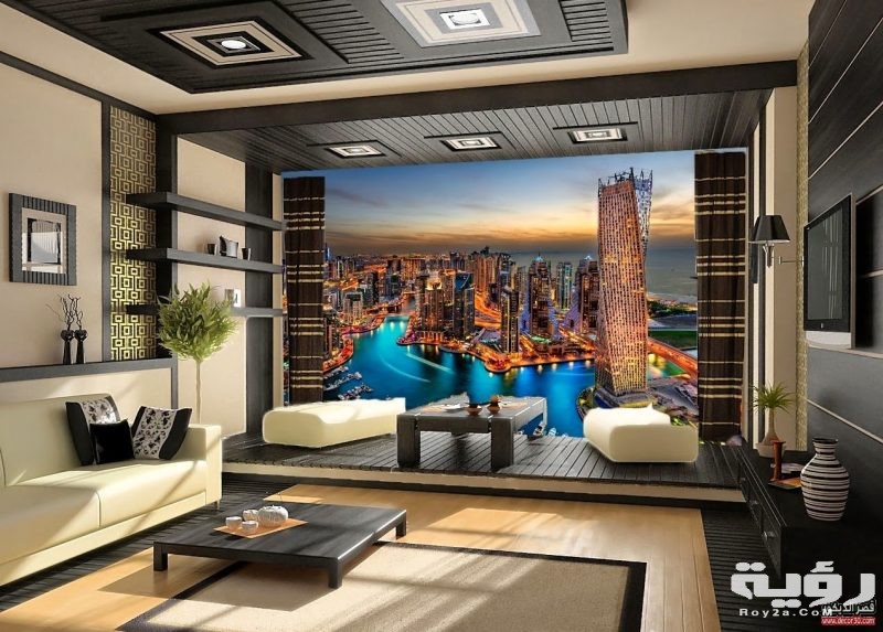 صور اشكال ورق حائط ثلاثي الابعاد 2026 3D حديثة 3 ورق جدران ثلاثى الابعاد 1