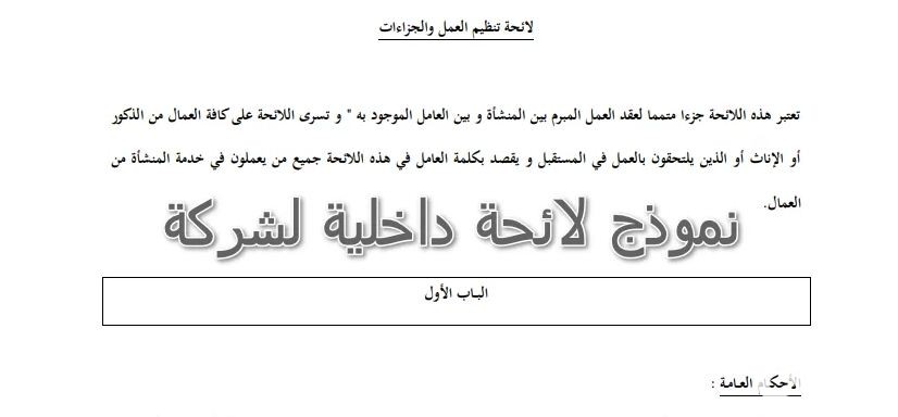 نموذج لائحة الجزاءات 3 نموذج لائحة الجزاءات