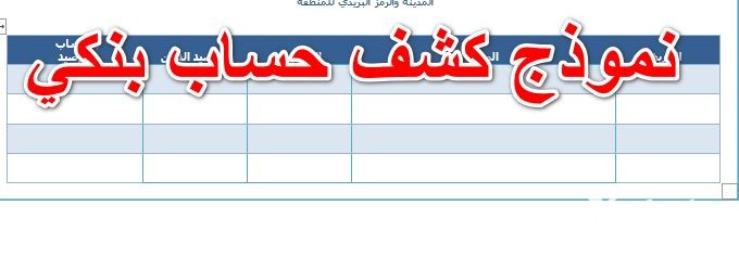 نموذج حساب بنكي جاهز 3 نموذج حساب بنكي