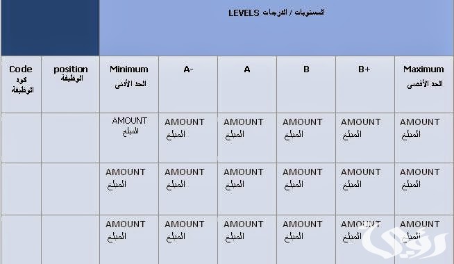 نموذج هيكل رواتب جاهز 3 نموذج هيكل رواتب