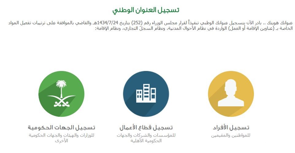 كيف أسوي عنوان وطني من الجوال السعودية